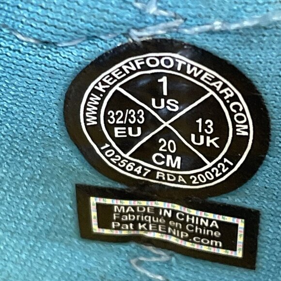 Keen Knotch River Creek Strappy Sandals Size Youth 1 Blue 1025647 Hook And Loop - Picture 3 of 9